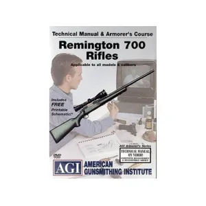 American Gunsmithing Institute (AGI) Technical Manual & Armorer's Course Video "Remington 700 Rifles" DVD