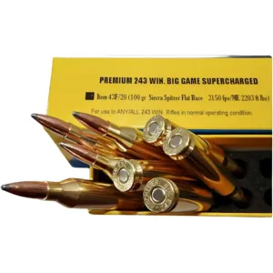 Buffalo Bore Supercharged 243 Winchester Ammo 100 Grain Spitzer Box of 20