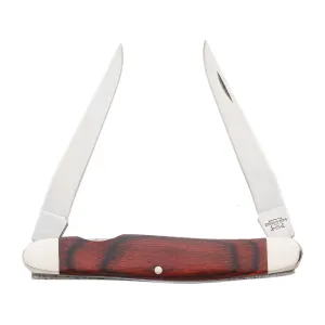 Bear & Son 2247R Folding Knife 2.875" Drop Point Carbon Satin Blade Wood Handle Rosewood
