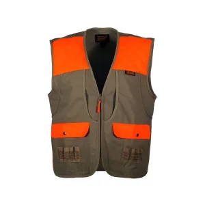 Gamehide Men's Shelterbelt Mid Weight Upland Hunting Vest Khaki/Blaze Orange Large
