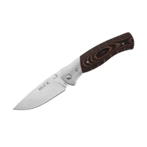 Buck Knives 835 Selkirk Pocket Knife 3.25" Drop Point 420HC Satin Blade Micarta Handle Black/Brown