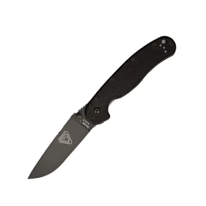 Ontario RAT 1 Pocket Knife 3.625" Drop Point AUS-8 Black Blade Nylon Handle Black