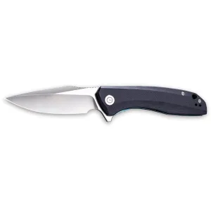 CIVIVI Baklash Pocket Knife 3.5" Drop Point 9Cr18MoV Satin Blade G-10 Handle Black