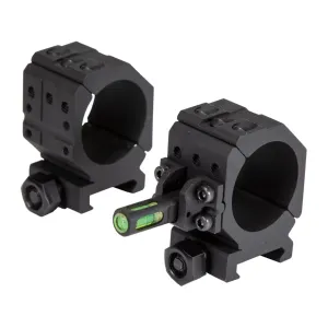 Wheeler Picatinny 34mm Scope Rings Matte Black High