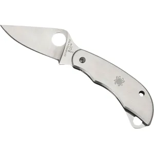 Spyderco ClipiTool with Scissors Pocket Knife 2" Drop Point 8Cr13MoV Blade Stainless Steel Handle Stainless