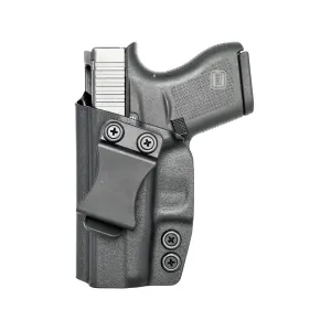 Rounded IWB Holster Right Hand Glock 19, 19X, 23, 32, 45 Kydex Black