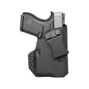Rounded IWB Holster Right Hand Glock 43, 43X, 43X MOS with Streamlight TLR-6 Kydex Black