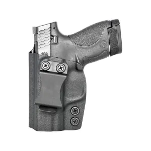 Rounded IWB Holster Left Hand S&W M&P Shield, Shield 2.0, Shield Plus Kydex Black