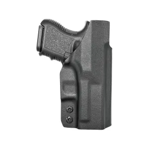 Rounded IWB Holster Left Hand Glock 26, 27, 33 Kydex Black