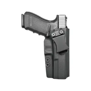 Rounded IWB Holster Right Hand Glock 20, 21 Kydex Black