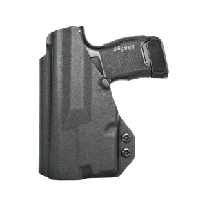 Rounded IWB Holster Right Hand Glock 17, 19, 19X, 22, 23, 31, 32, 38, 45, 47 with Streamlight TLR-1 Kydex Black
