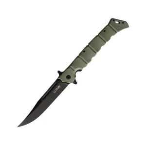 Cold Steel Large Luzon Pocket Knife 6" Clip Point 8Cr13MoV Black Blade GFN Handle OD Green