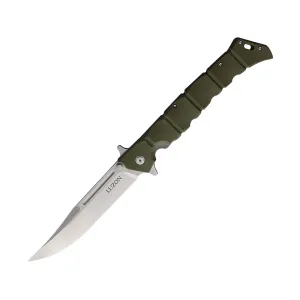 Cold Steel Large Luzon Pocket Knife 6" Clip Point 8Cr13MoV Satin Blade GFN Handle OD Green
