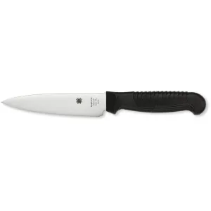 Spyderco Kitchen Utility Knife 4.5" Clip Point MBS-26 Stainless Satin Blade Fiberglass Reinforced Nylon (FRN) Handle Black