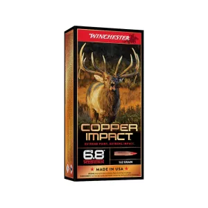 Winchester Copper Impact 6.8 Western Ammo 162 Grain Polymer Tip Lead Free Case of 200 (10 Boxes of 20)