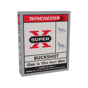 Winchester Super X 410 Ammo 3" #000 Buckshot 5 Pellets Case of 250 (50 Boxes of 5)