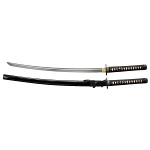 Cold Steel Gold Lion Katana Sword 30" Damascus Steel Blade Ray Skin Handle Black