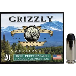 Grizzly Cartridge Bear Load 10mm Auto Ammo 220 Grain Hard Cast Flat Point Box of 20