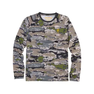 Browning Men's Tech Long Sleeve Crew Neck T Shirt OVIX Camo 2XL