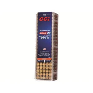 CCI Clean-22 High Velocity 22LR Ammo 40 Grain Round Nose Case of 5000 (50 Boxes of 100)
