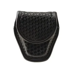 Bianchi 7917 AccuMold Elite Double Cuff Handcuff Case Hidden Snap Basketweave Nylon Black