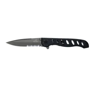 Gerber EVO Pocket Knife 3.4" Partially Serrated Spear Point 440A Titanium Nitride Blade Aluminum Handle Black