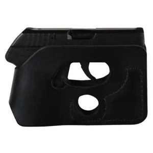 DeSantis Gunhide Pocket Shot Pocket Holster Ambidextrous Ruger LCP with Crimson Trace LG-431 Leather Black