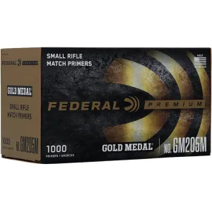 Federal Premium Gold Medal Small Rifle Match Primers #205M Case of 5000 (5 Boxes of 1000)