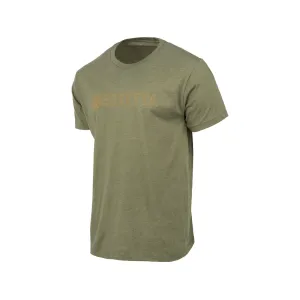 Beretta Men's Hardlines Short Sleeve Crew Neck T Shirt Heather Military Green Medium