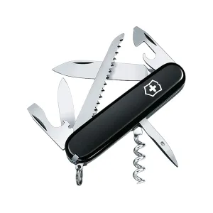 Victorinox Swiss Army Camper Pocket Knife Drop Point Stainless Steel Polished Blade ABS Polymer Handle Black