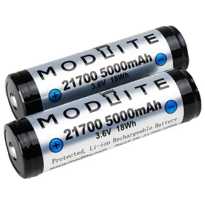Modlite 21700 5000mAH Battery 2PK