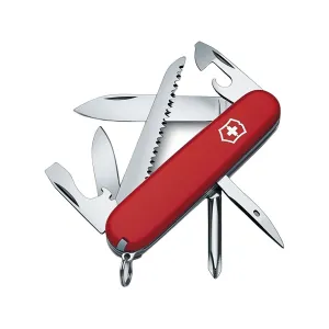 Victorinox Swiss Army Hiker Pocket Knife 2.75" Drop Point Stainless Steel Stainless Blade Polymer Handle Red