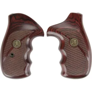 Pachmayr Renegade Wood Laminate Grips for S&W K, L-Frame Round Butt Checkered Rosewood