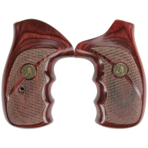 Pachmayr Renegade Wood Laminate Grips for S&W N-Frame Round Butt Checkered Rosewood
