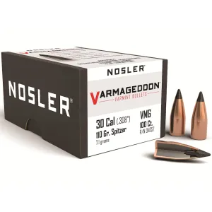 Nosler Varmageddon 30 Caliber (308 Diameter) Bullets 110 Grain Polymer Tip Box of 100