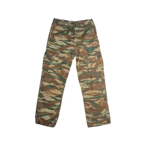 Military Surplus Greek BDU Field Pants Grade 2 Lizard Camo Large