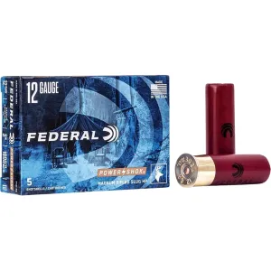 Federal Power-Shok 12 Gauge Hollow Point Rifled Slug 3" 1-1/4oz Case of 250 (50 Boxes of 5)