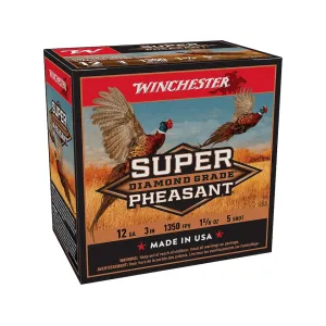 Winchester Super Pheasant Diamond Grade 12 Gauge Ammo 3" #5 Copper Plated Lead Shot 1-5/8 oz Box of 25