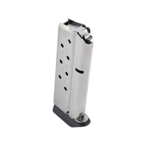 CM Products Match Grade Compact Magazine with Base Pad 1911 Officer 9mm Luger 8-Round Stainless Steel