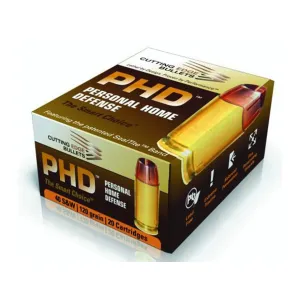 Cutting Edge Personal Home Defense 40 S&W, 10mm Auto Ammo 120 Grain Solid Hollow Point Lead Free Box of 20