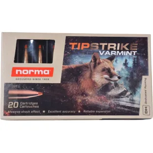 Norma TipStrike 243 Winchester Ammo 76 Grain Polymer Tip Box of 20