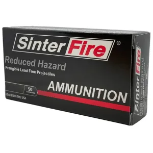 SinterFire Reduced Hazard 45 ACP Ammo 155 Grain Frangible Flat Nose Lead Free Box of 50