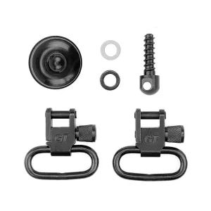 GrovTec Sling Swivel Set Remington 870 Magazine Cap with Swivel Stud Locking Swivels Rear Screw Swivel Stud 12 Gauge Steel Black