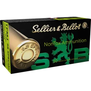 Sellier & Bellot NonTox 38 Special Ammo 158 Grain Full Metal Jacket Lead Free Box of 50