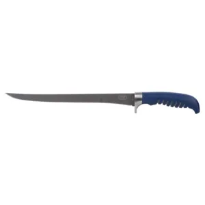 Buck Knives 225 Silver Creek Fillet Knife 9.63" Clip Point 420J2 Steel Titianium Coated Blade TPE Rubber Handle Blue