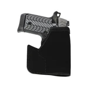 Galco Pocket Protector Pocket Holster Ambidextrous Seecamp 25 ACP, 32 ACP Leather Black