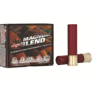 Hevi-Shot Magnum Blend Turkey 28 Gauge Ammo 3" #5, #6, #7 Tungsten Shot 1 oz Box of 5