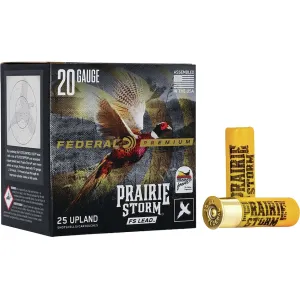 Federal Premium Prairie Storm 20 Gauge Ammo 3" #6 Copper Plated Lead Shot 1-1/4 oz Box of 25