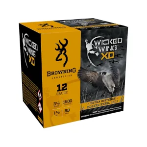 Browning Wicked Wing XD Waterfowl 12 Gauge Ammo 3-1/2" BB Steel Shot 1-1/2 oz Box of 25
