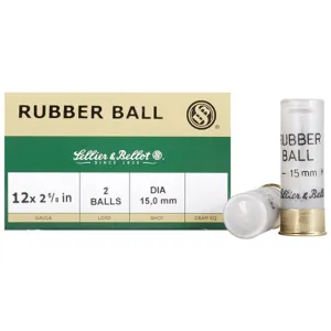 Sellier & Bellot 12 Gauge Ammo 2-5/8" 15mm Double Rubber Balls Box of 25